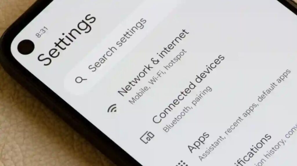 network setting in android phones