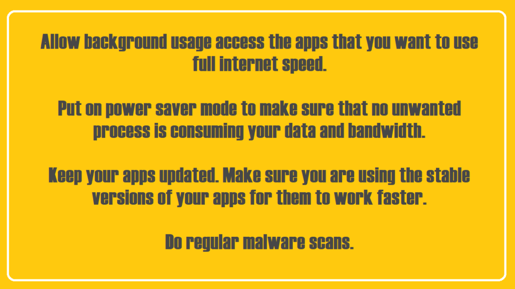 infographic - ways to make sure your app uses full internet speed