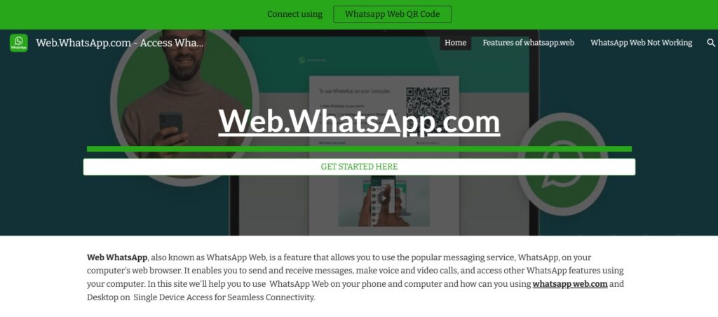 whatsapp web website on Google sites
